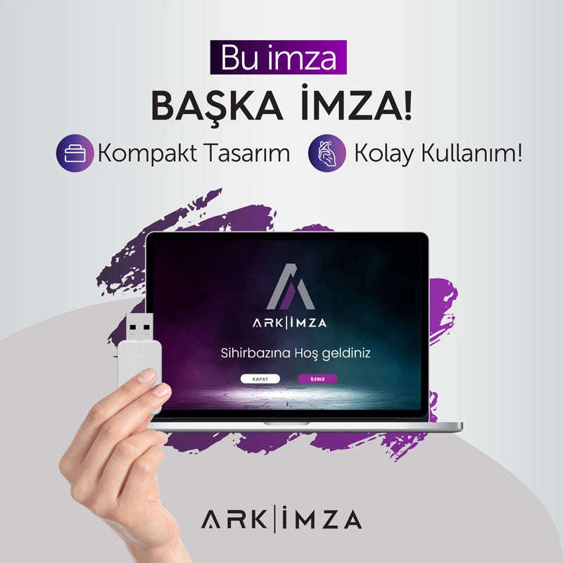 Ark İmza 1 Yıllık E-İmza USB Token ve Dizüstü Bilgisayar Kurulum Ekranı