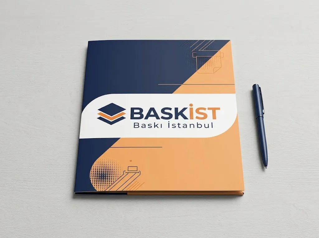 350 Gr Kuşe Tek Yön Renkli 22x31 cm Mat Selefonlu Cepli Dosya Dış Görünüm BASKİST