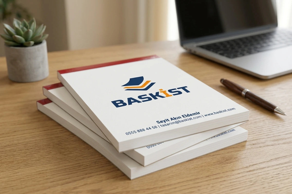 Glue-Bound Notepad Printing - Affordable Promotional Notebook - Baskist 14x20 cm