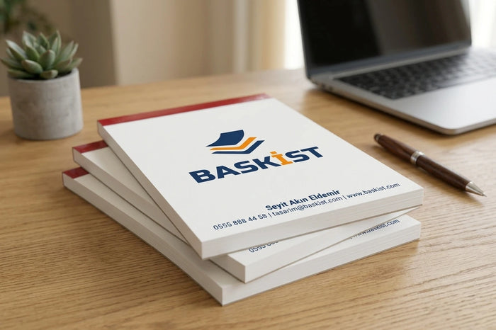 Glue-Bound Notepad Printing - Affordable Promotional Notebook - Baskist 14x20 cm