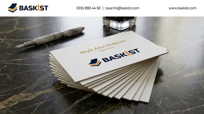 250 g American Bristol business cards, full color on one side