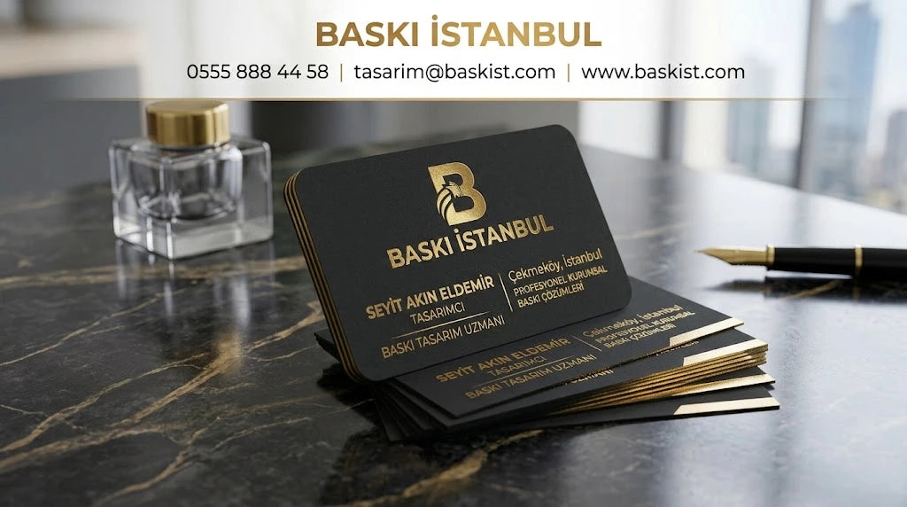 700 gr Ekstra Kalın Sıvamalı Oval Kesim Kartvizit (Çift Yön Altın Yaldız Baskılı)
