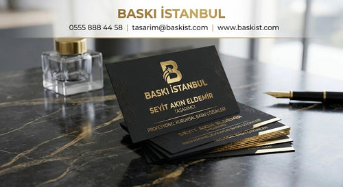 350 gsm Coated Gold Foil Business Card (Double-Sided Color Printing)