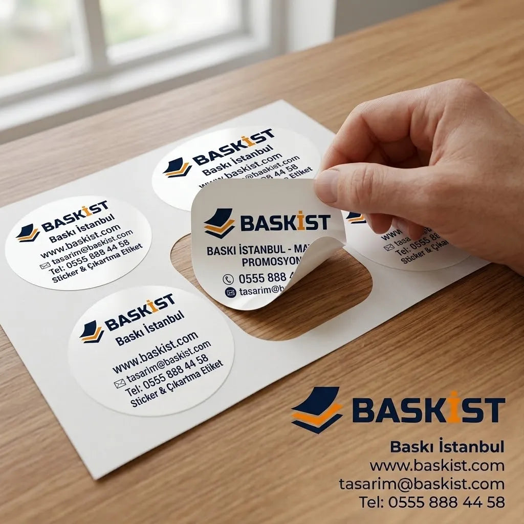 A4 Kare Sticker & Çıkartma Etiket Baskı | Kuşe, Şeffaf ve Opak Etiket – Baskı İstanbul