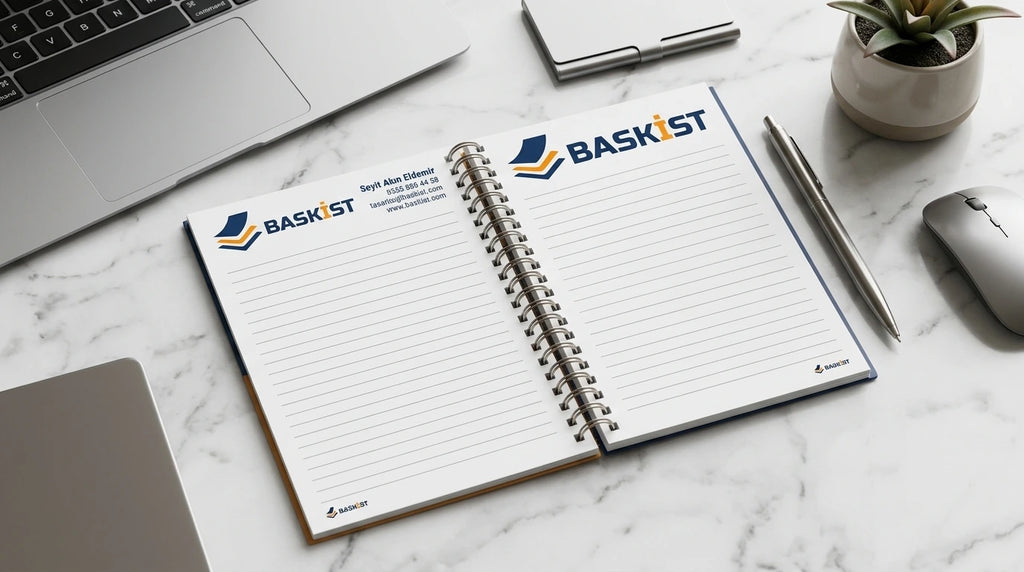 Spiralli Bloknot Baskı - Promosyon Uygun Fiyatlı Not Defteri - Baskist 14x20 cm