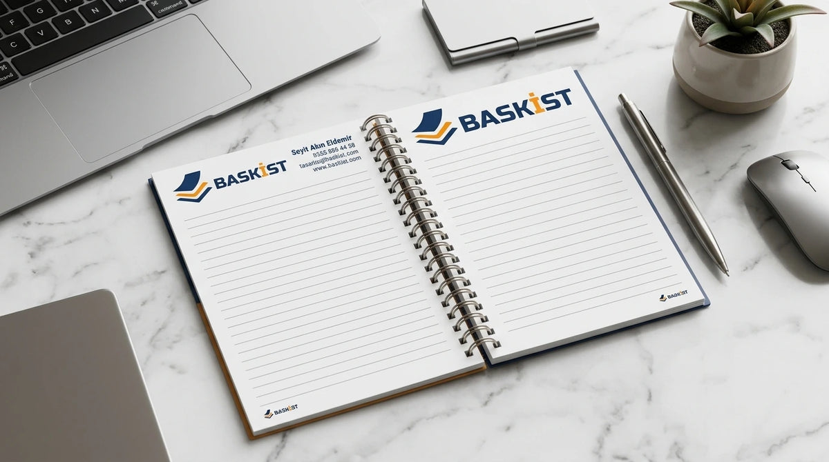 Spiral Notebook Printing - Promotional Affordable Notebook - Baskist 14x20 cm